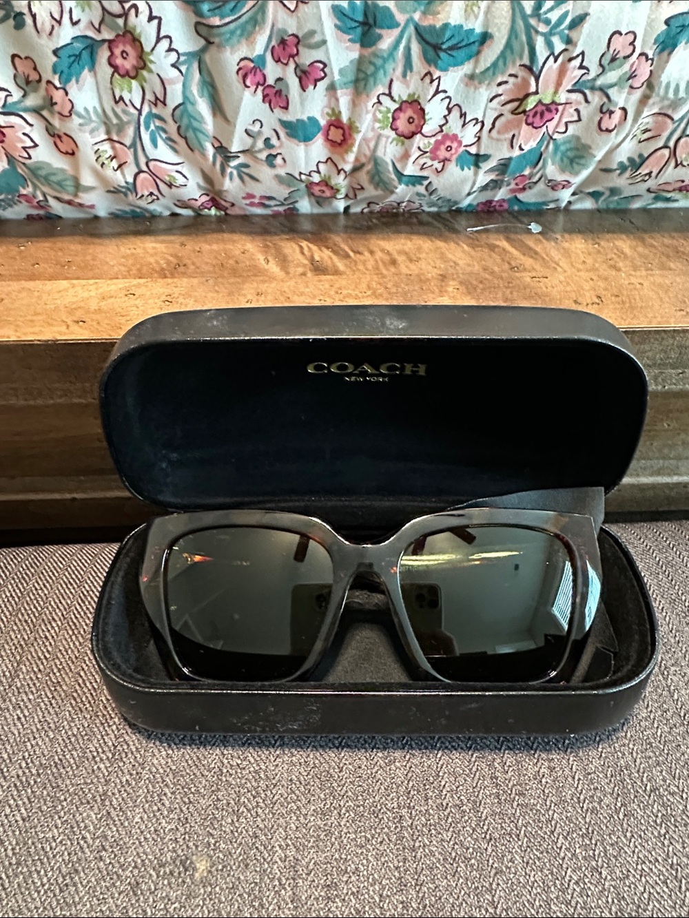 Coach Sunglasses with Dark Green Lenses